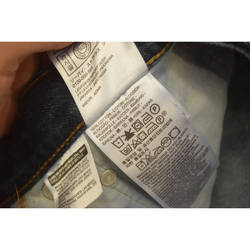 Levi's 505 Regular Fit Straight Leg Denim Blue Jeans Mens Size‎ 42 x 30